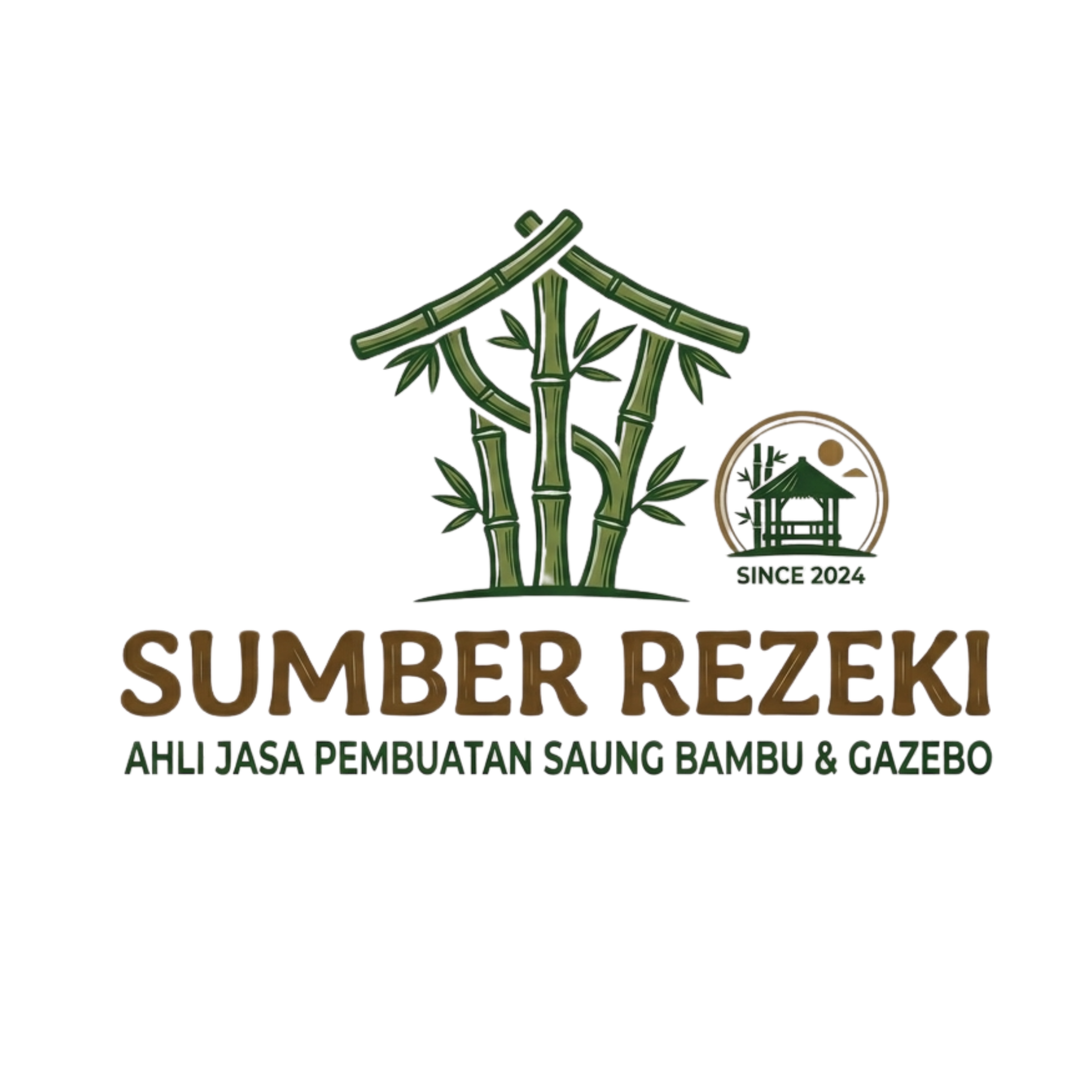 Logo Jasa Pembuatan Saung Bambu Sumber Rejeki